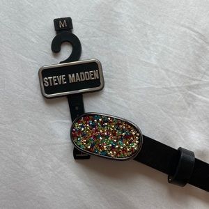 Steve Madden Rhinestone Belt